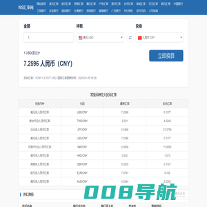 最新实时汇率查询-WS汇率网